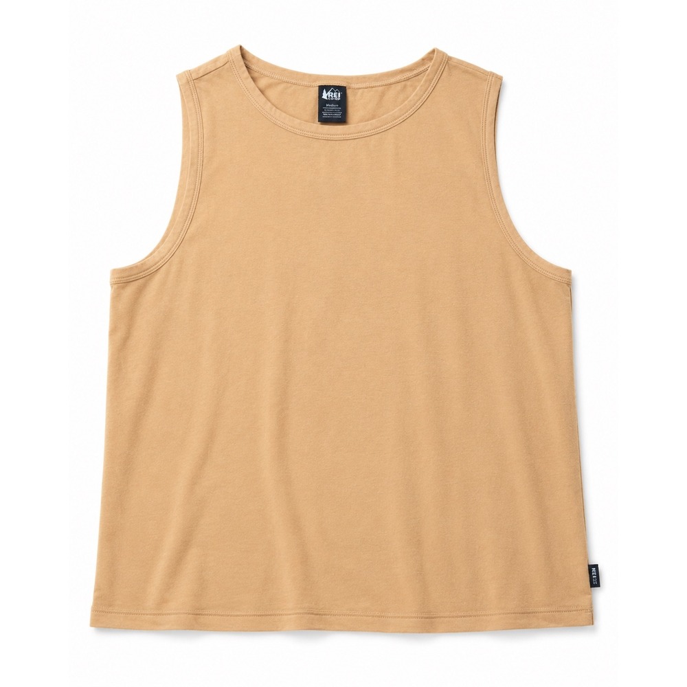 REI Co-op Women Medium Orange Split Back Active Tank Top Sleeveless Shirt